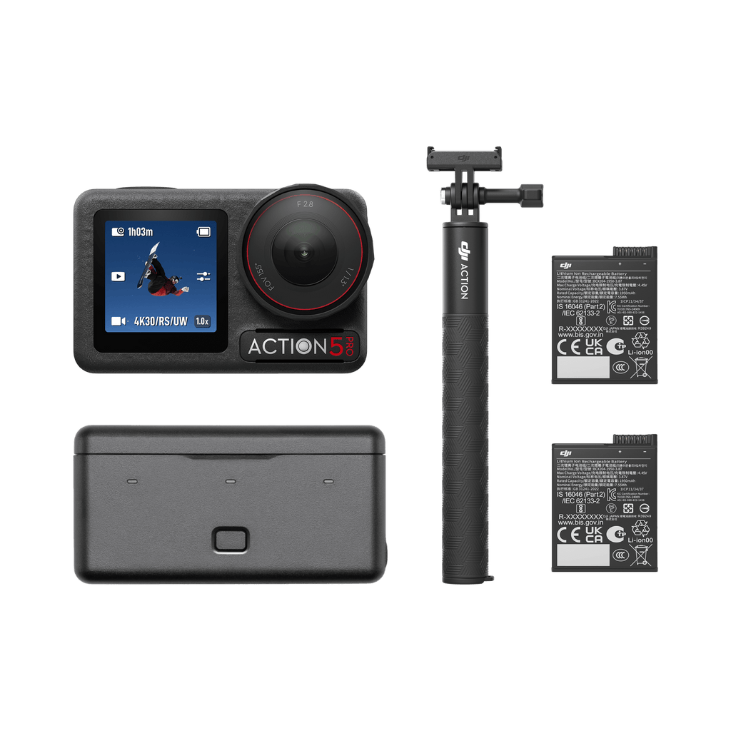 DJI Osmo Action 5 Pro Adventure Combo kit contents