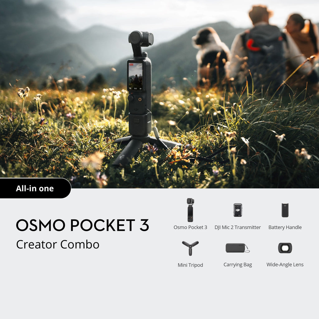 Osmo Pocket 3 Creator Combo overview with the included accessories