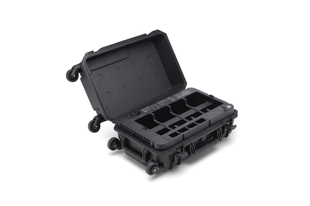 DJI BS65 Battery Station open with battery slots