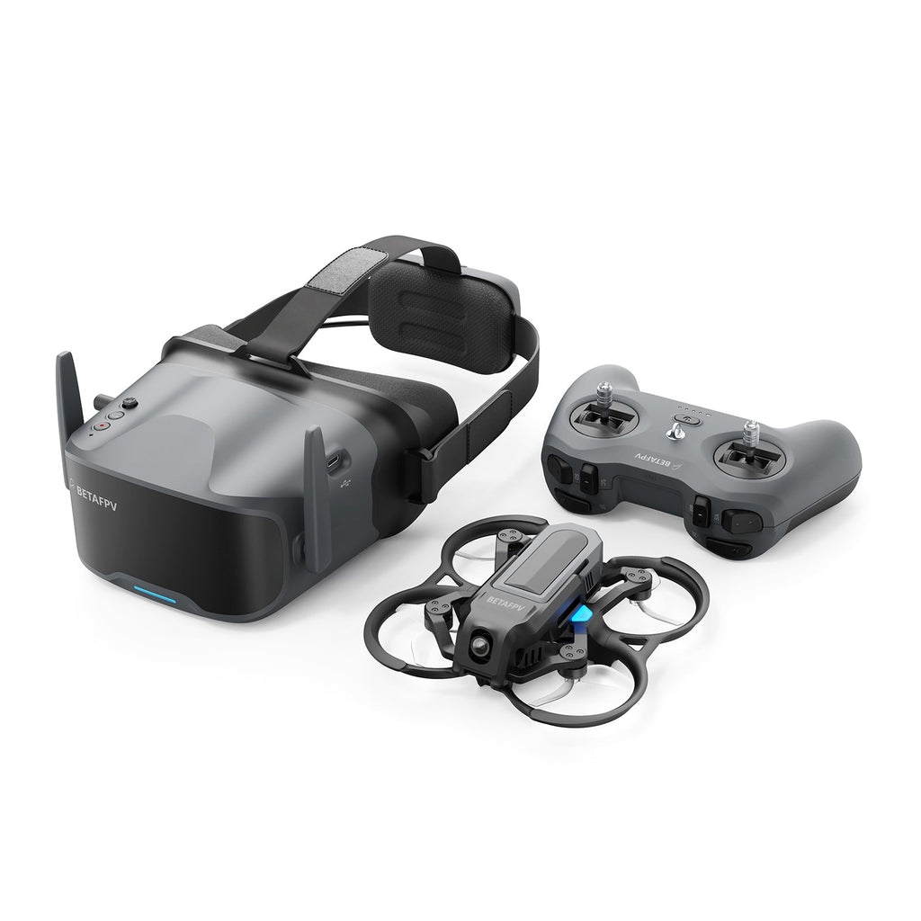BETAFPV Aquila20 HD FPV Kit front view of goggles, radio and drone