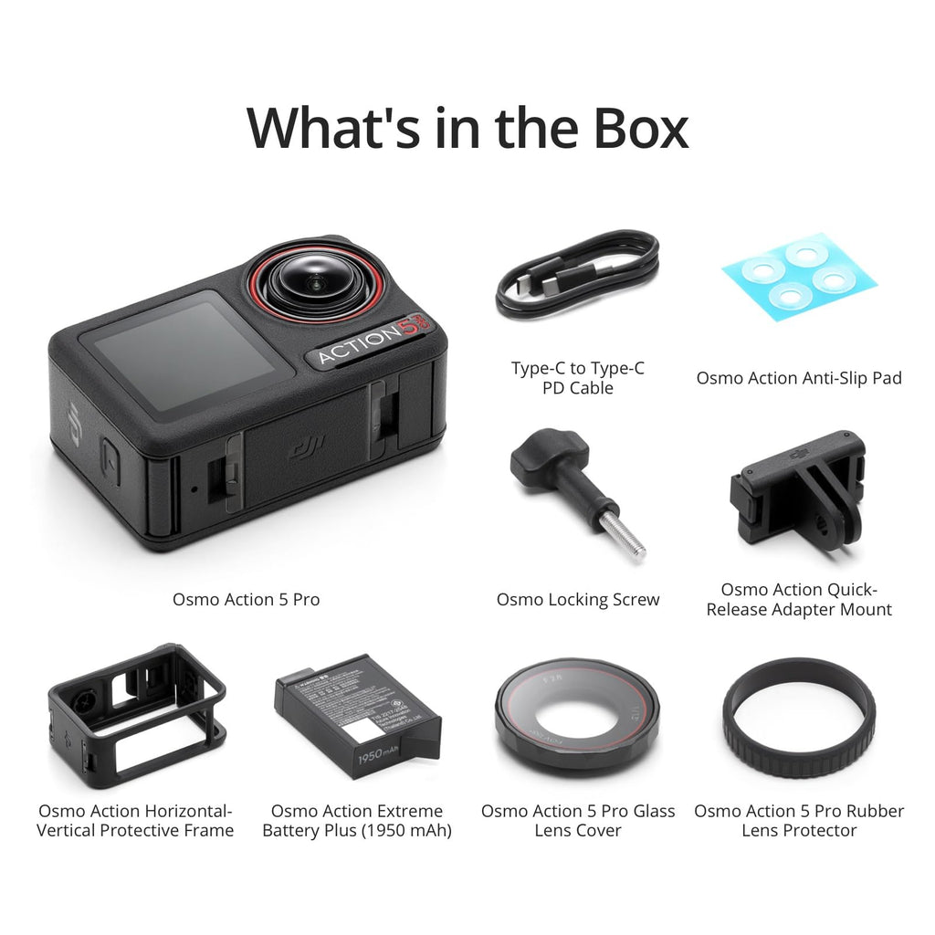 Osmo Action 5 Pro Essential Combo: what's in the box