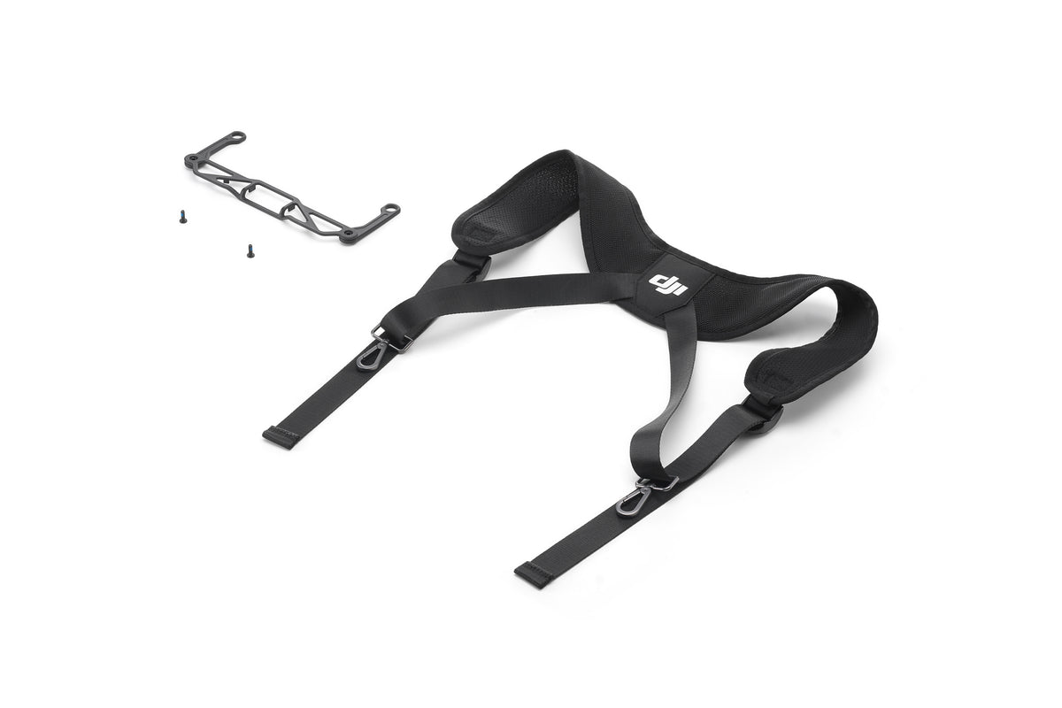 DJI RC Plus 2 strap and bracket angled view