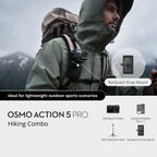 Osmo Action 5 Pro Hiking Combo overview with the included accessories